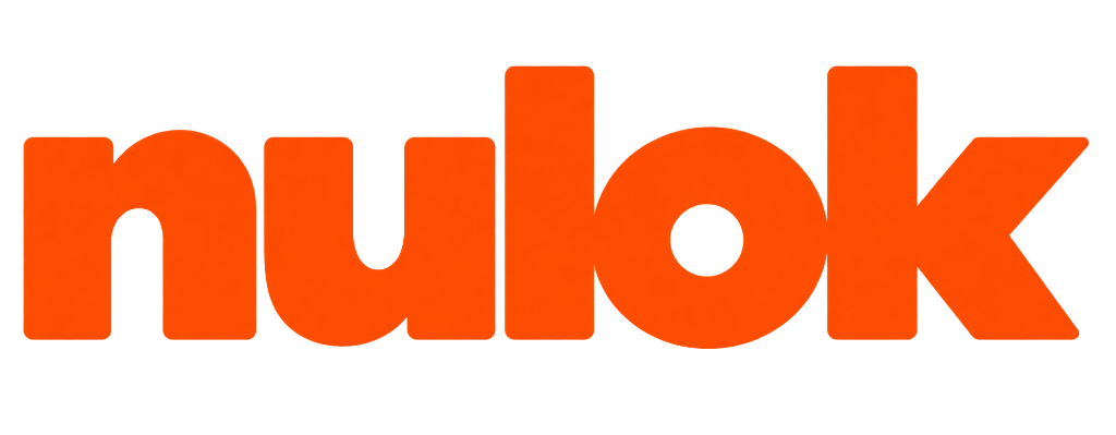 nulok Wordmark in orange.